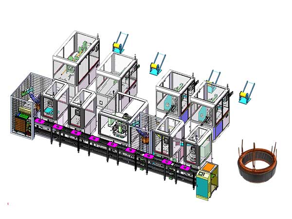 發(fā)卡電機(jī)定子裝配線